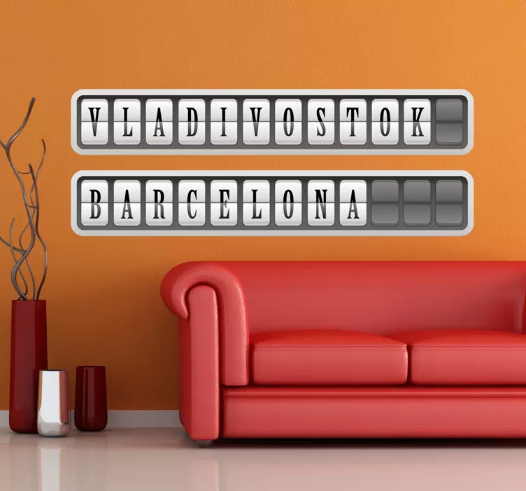 Henkilökohtainen aseman kirjeitä tarra - Tenstickers