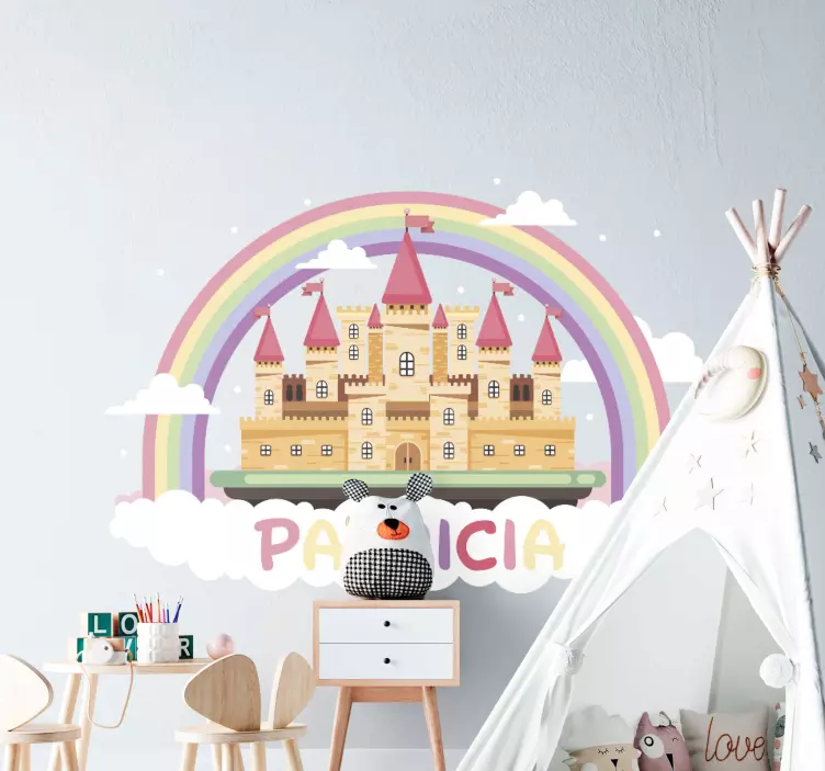 Henkilökohtainen fantasialinna Sarjakuvatarrat - Tenstickers