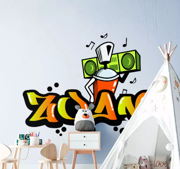 Henkilökohtainen nimi graffiti urbaanitarra - Tenstickers