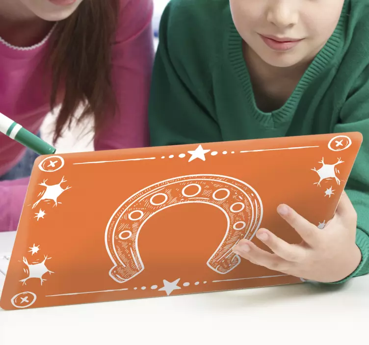 Hevosenkengän leikkipinta läppäritarra - Tenstickers