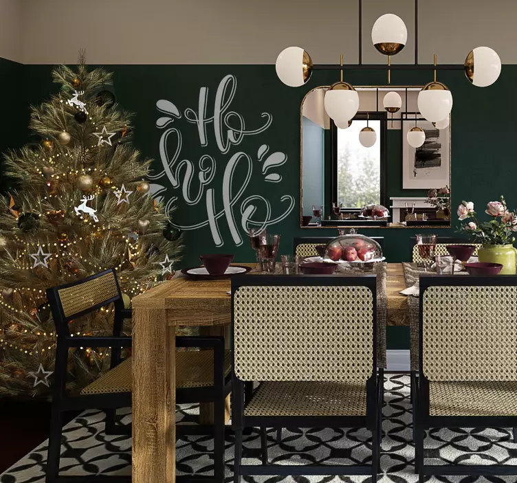 Hohoho joulua joulu aiheinen seinätarra - Tenstickers