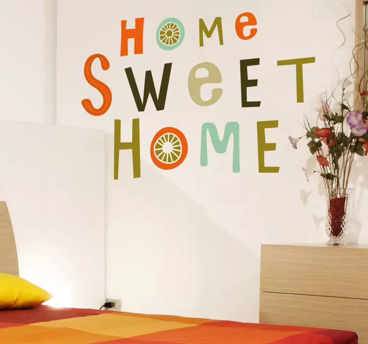 Home Sweet Home Sisustusteksti - Tenstickers