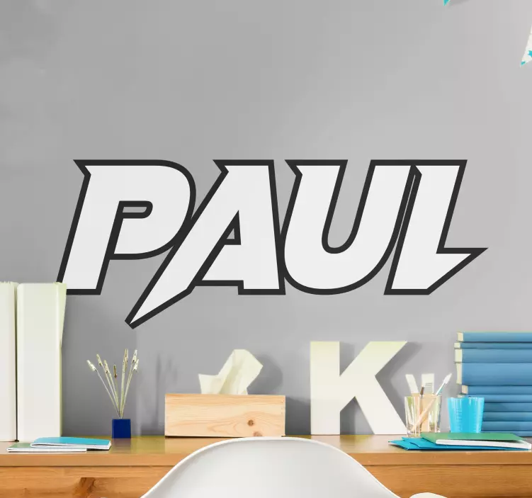 Huomiota herättävä mukautettu nimi nuoren huoneen seinätarra - Tenstickers
