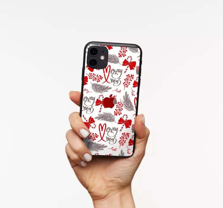 Hyvää joulua saumaton malli joulutarrat - Tenstickers