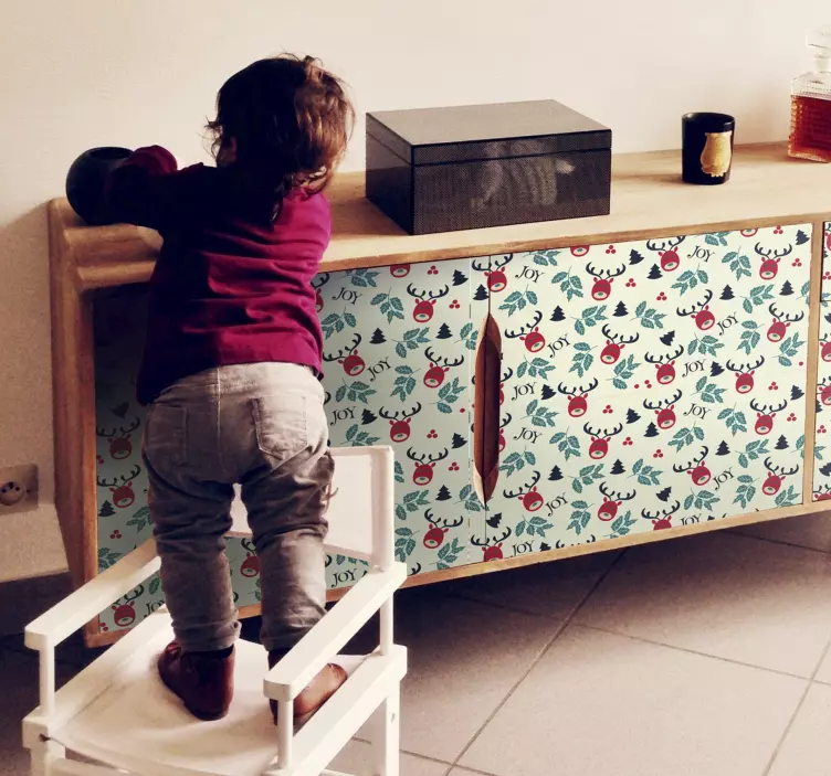 Iloinen poroaihe dinosaurus tarra - Tenstickers