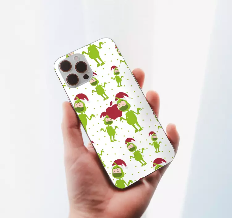 Iloisia vihreitä hahmoja Iphone tarra - Tenstickers