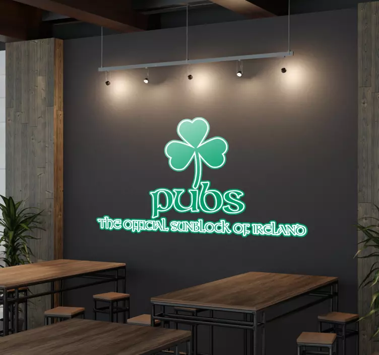 Irlannin pubien seinä tarra - Tenstickers