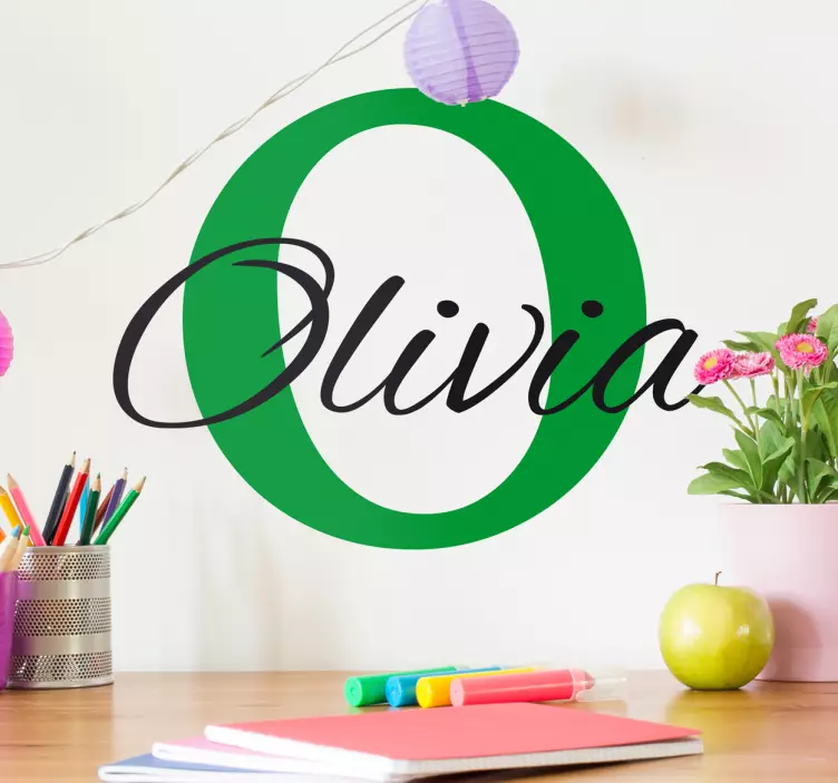 Kaunis nimikyltti iso alkukirjain aakkostarra - Tenstickers