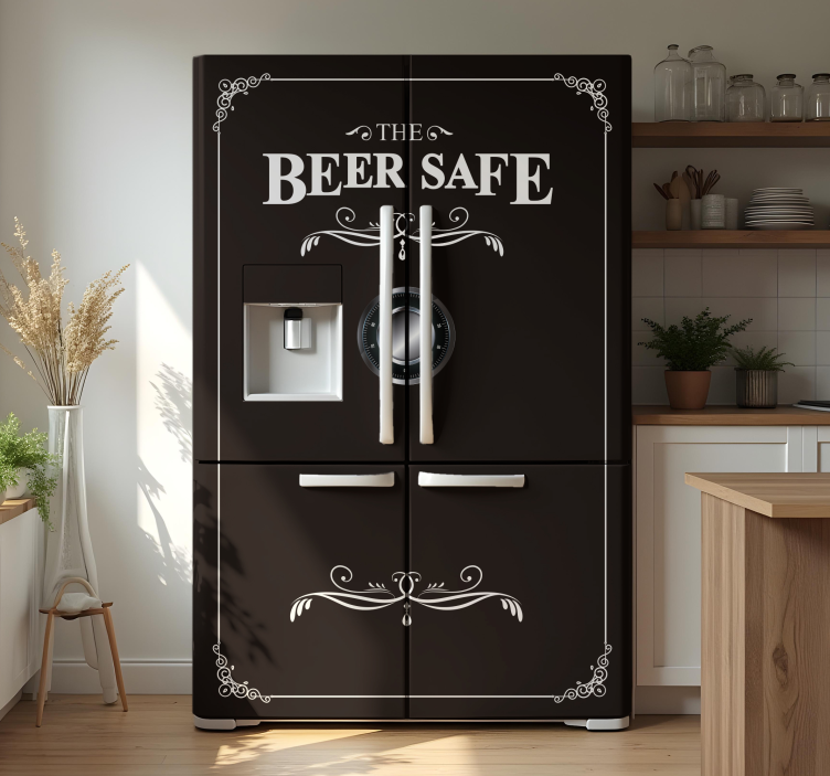 Jääkaappitarra ”beer safe” fraasi - Tenstickers
