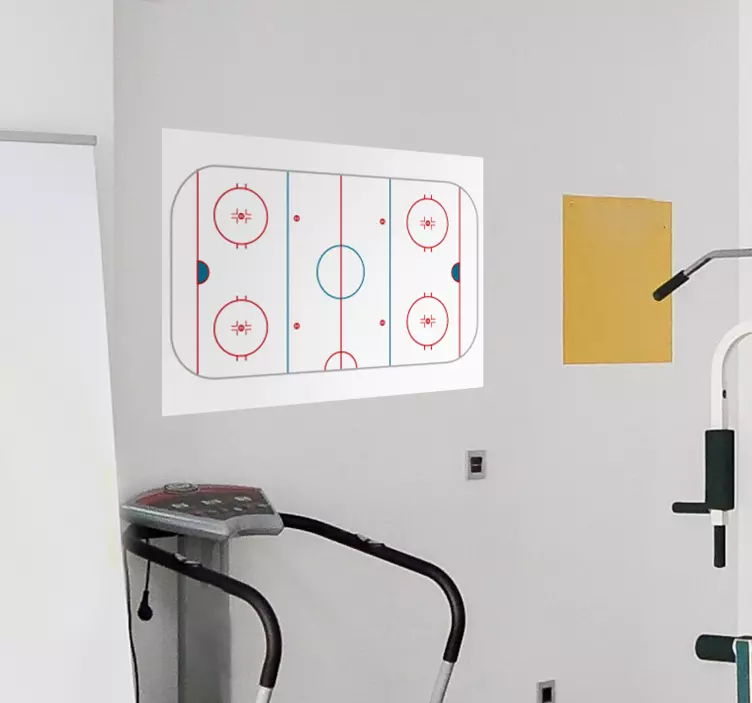 Jääkiekko taktiikkataulu seinätarra - Tenstickers