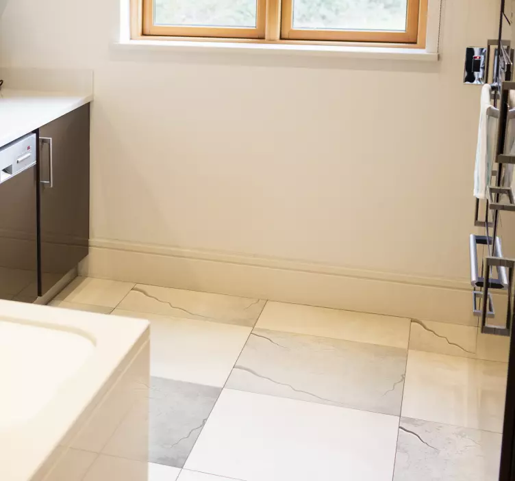 Kuviollinen jäljitelmä lattiatarra - Tenstickers