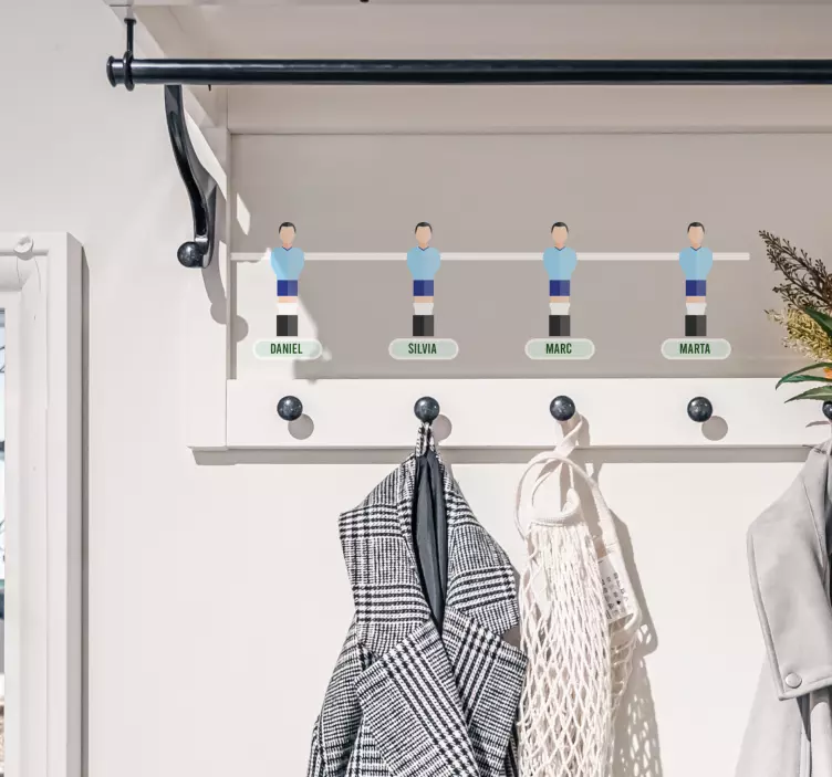 Jalkapallopöytähahmot naulakkotarra - Tenstickers