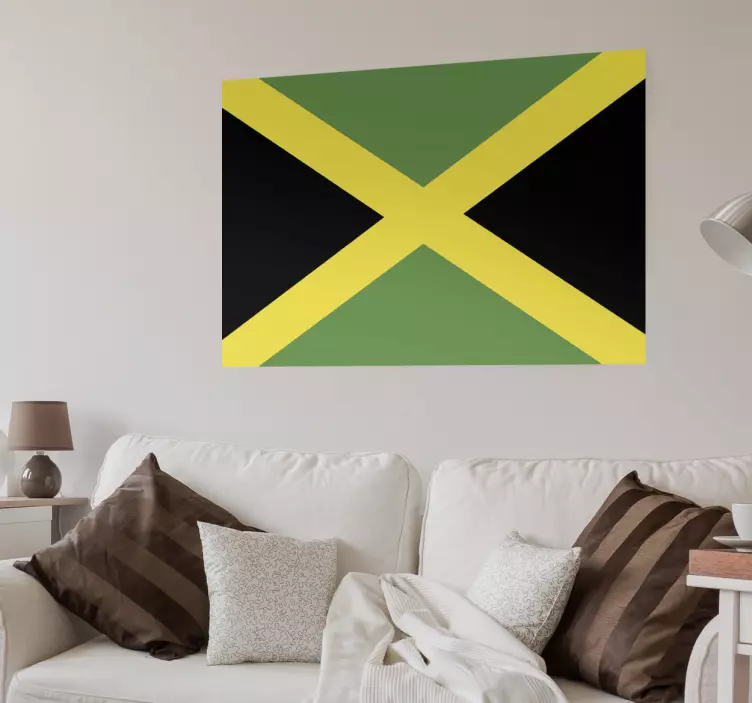 Jamaica lippu seinä tarra - Tenstickers