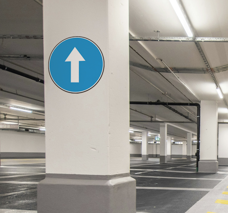 Jatka Suoraan Liikennemerkki Sisustustarra - Tenstickers