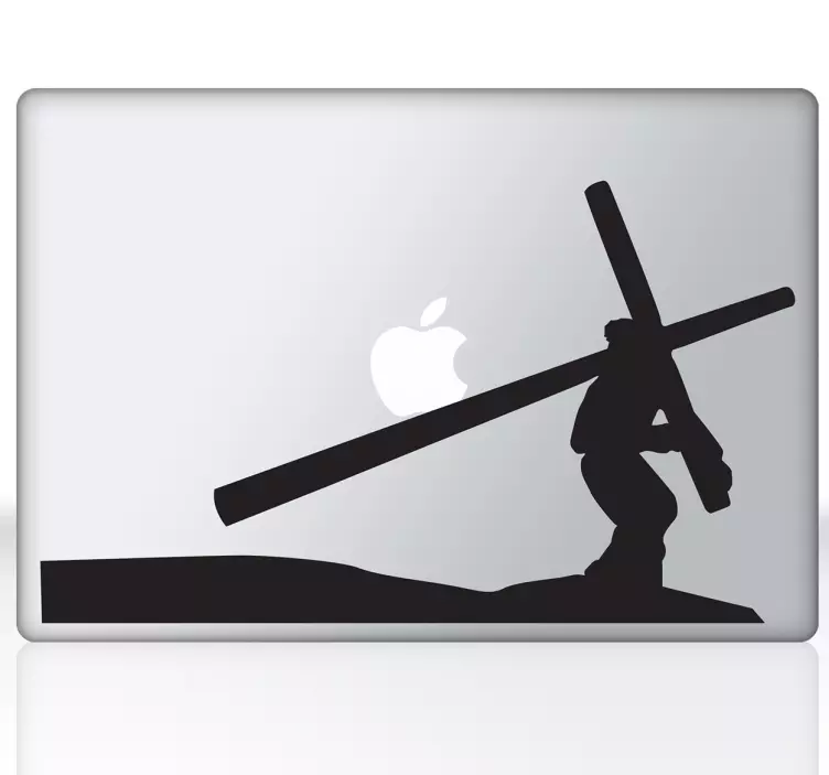 Jeesus christ cross laptop -tarra - Tenstickers