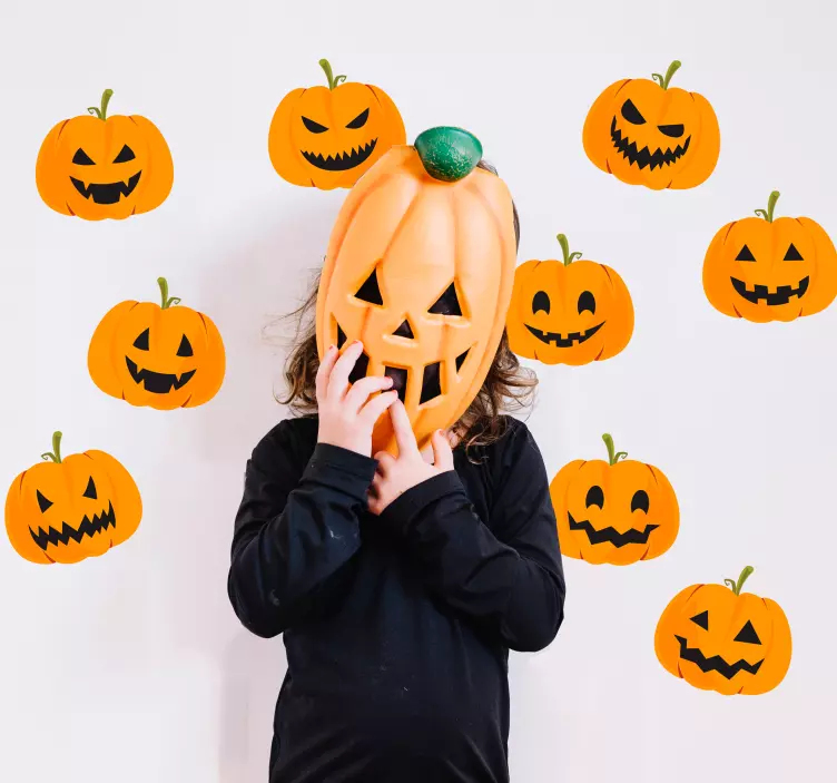 Joukko kurpitsaa halloween-tarra - Tenstickers