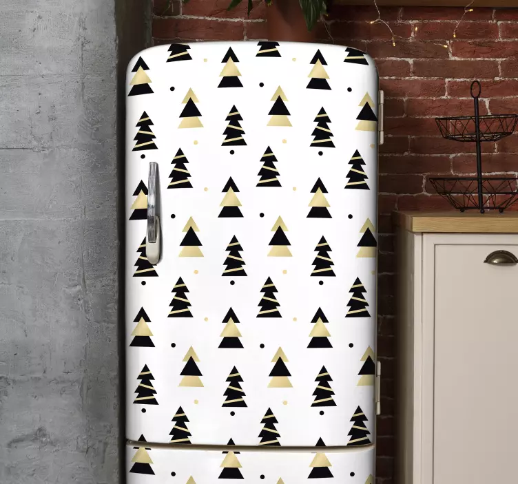 Kaunis ja tyylikäs puu malli Jääkaappitarra - Tenstickers