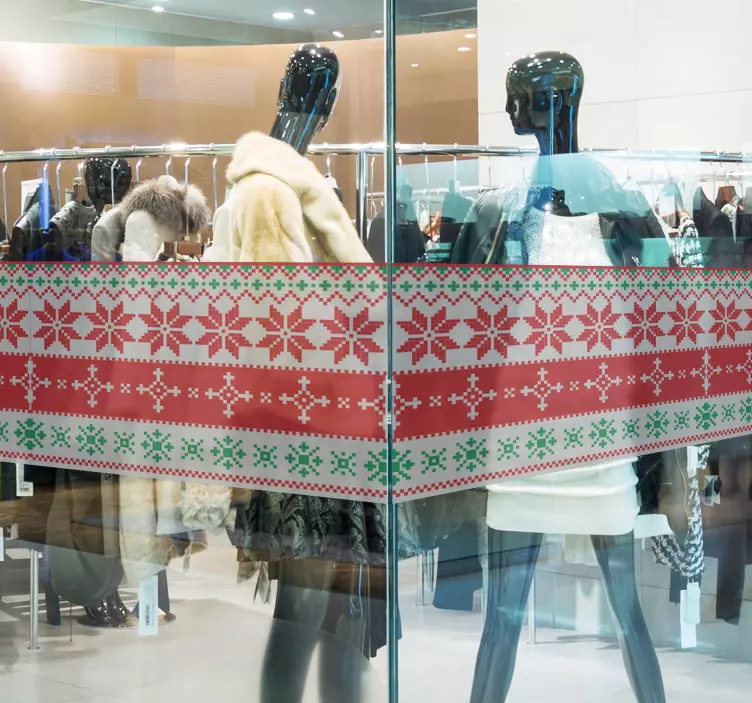 Joulukuvio joulutarroja näyteikkunaan - Tenstickers