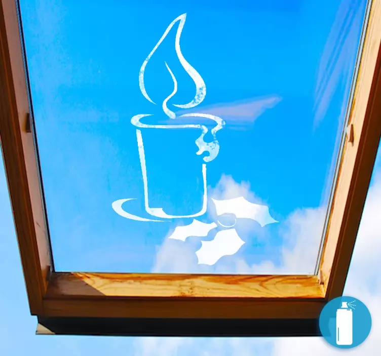 Joulukynttilän koristetarra - Tenstickers