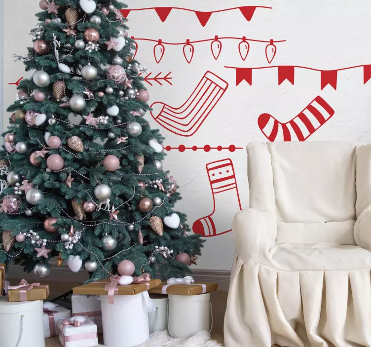 Juhlalliset lomakuviot joulutarra - Tenstickers