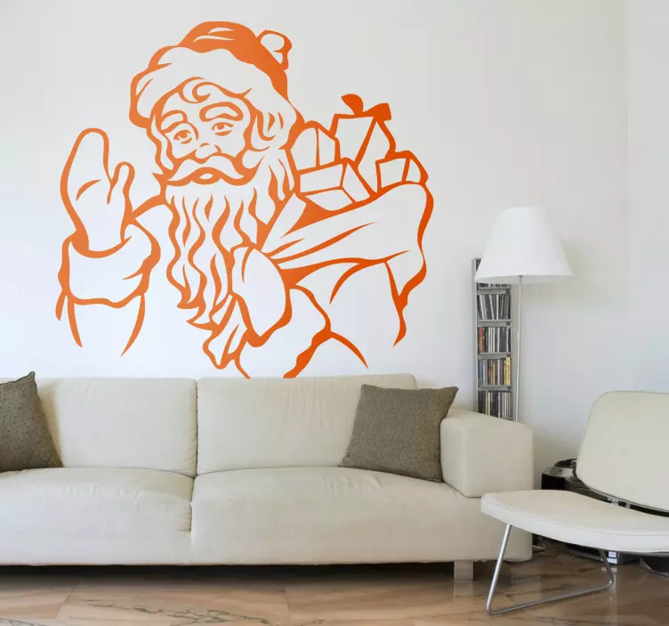 Juhlava joulupukin siluetti halloween tarra - Tenstickers