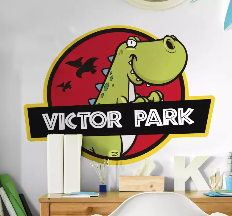 Jurassic park -logo mukautettava seinätarra - Tenstickers