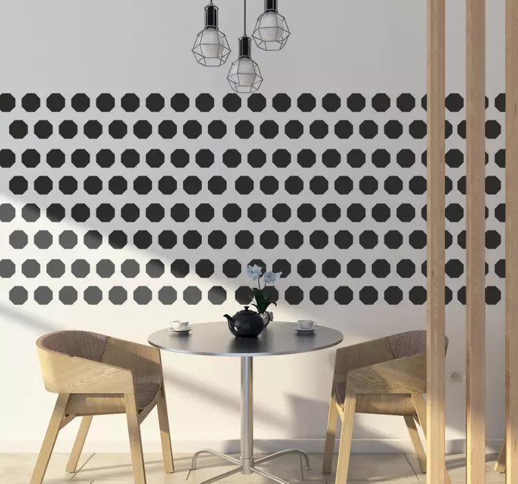 Kahdeksankulmainen muoto arkki tarra - Tenstickers