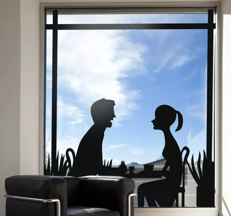 Kahvila päivämäärä tarra - Tenstickers