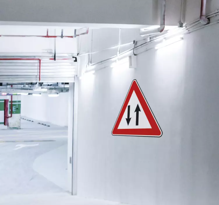 Kaksisuuntaisen liikennemerkin tarra - Tenstickers