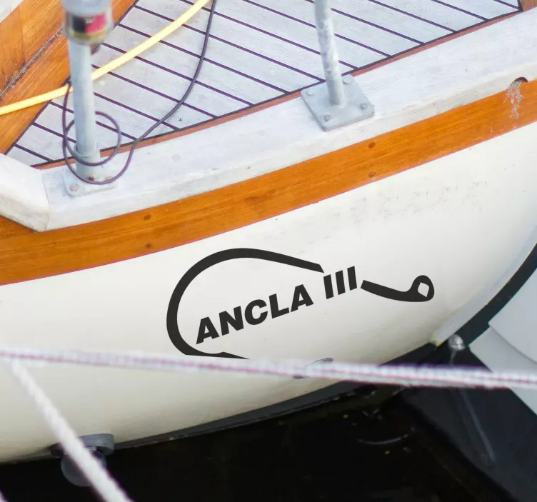 Kalastajan koukku henkilökohtainen tarra - Tenstickers