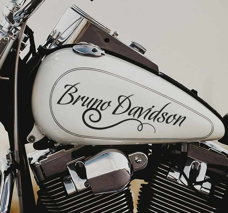 Kalligrafinen filigraaninimi mopo tarra - Tenstickers