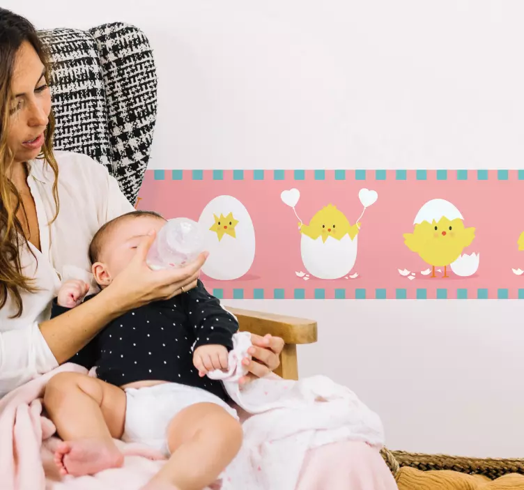 Kananmunien seinän reunus tarra - Tenstickers