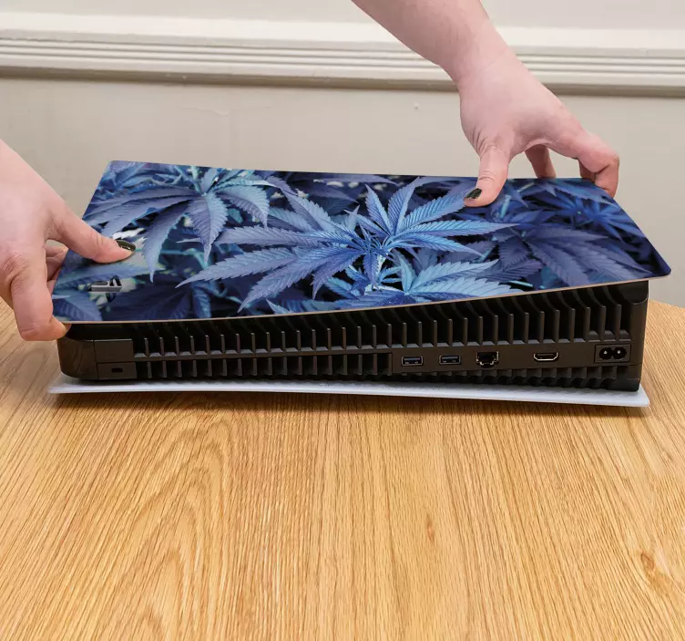 Kannabista sinisellä PS5 skin - Tenstickers