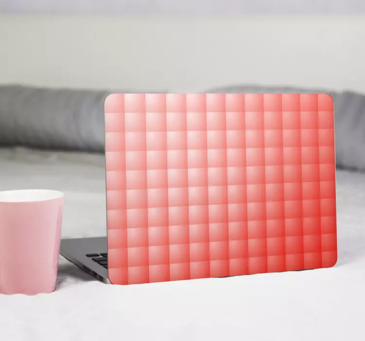 Kannettava elävä koralli kuvio kannettavan tarra - Tenstickers