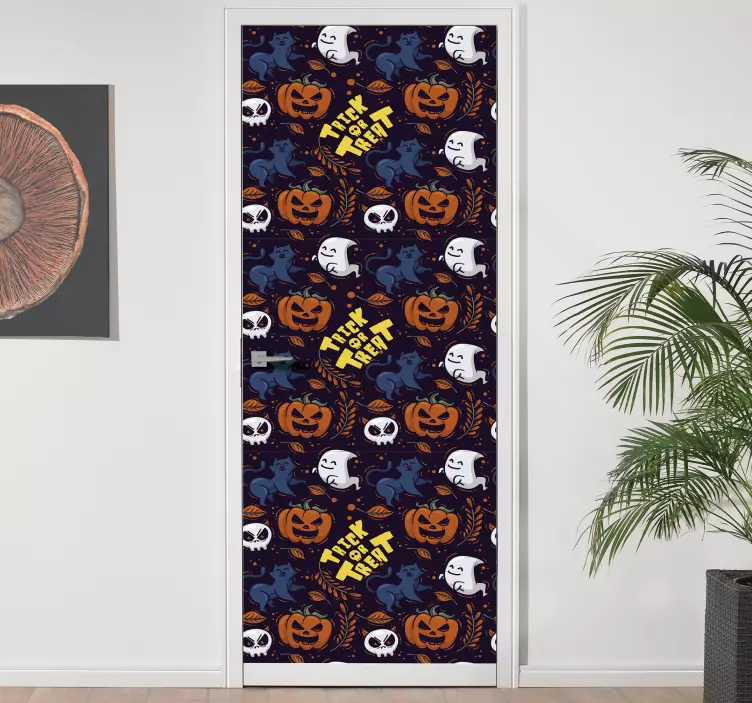 Hieno karkki vai kepponen halloween Ovitarra - Tenstickers