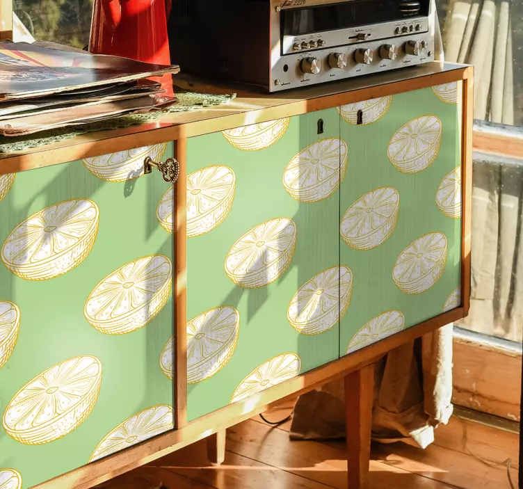 Käsin piirretty sitruuna sitrushedelmä Huonekalutarrat - Tenstickers