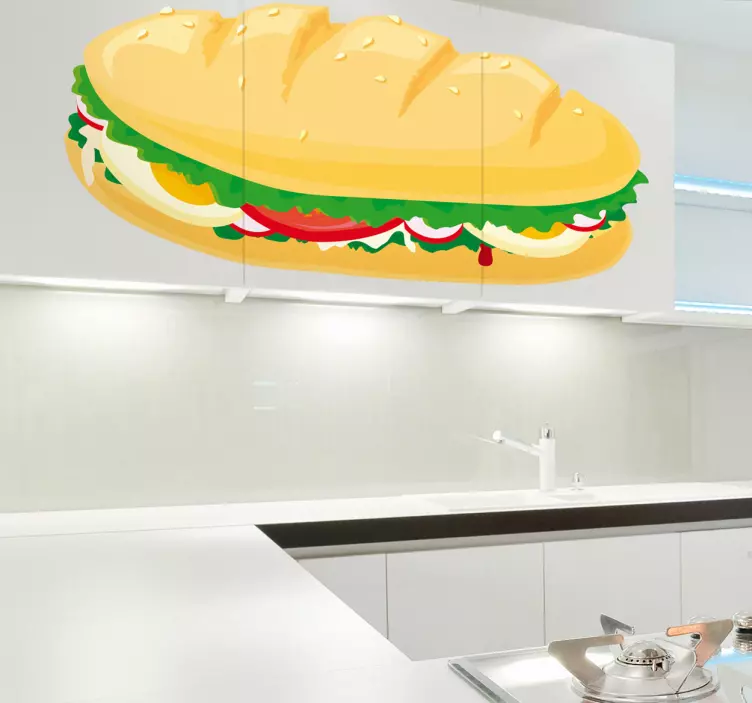 Kasvisvoileipä sisustustarra - Tenstickers