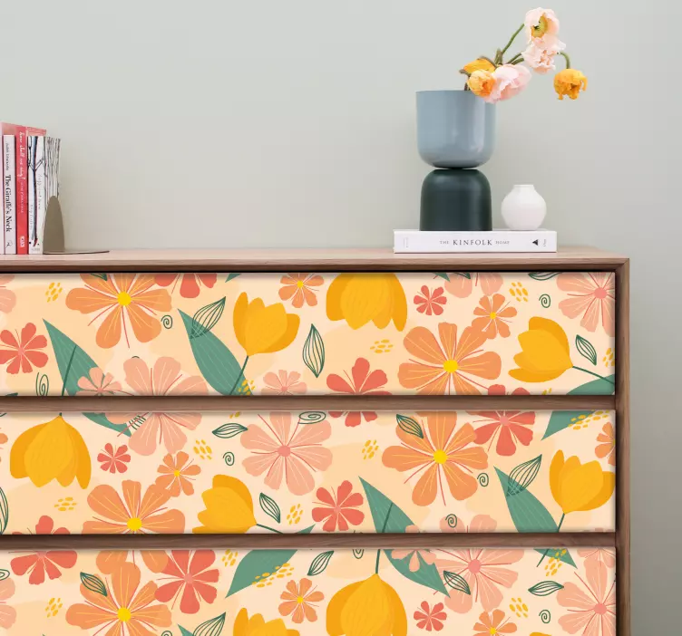 Kasvitieteellinen teksturoitu viimeistely dinosaurus tarra - Tenstickers