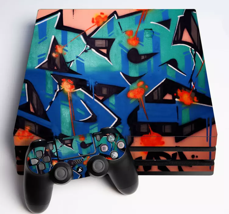 Katutaide graffiti PS4 skin - Tenstickers