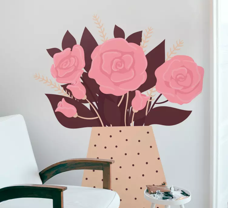 Kauniit neilikka kukkatarra - Tenstickers