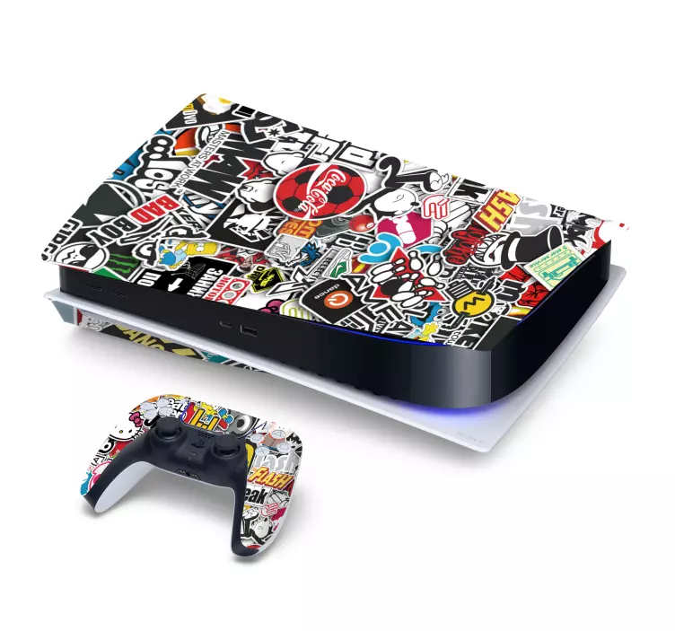 Kaupunkikollaasi PS5 skin - Tenstickers