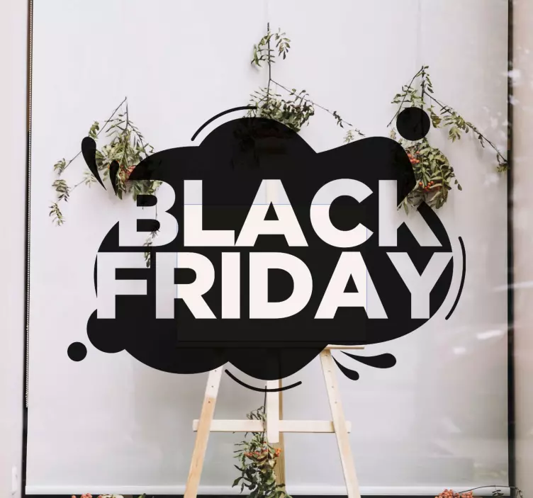 Kausiluonteisen alennusmyynnin ilmoitus Black Friday tarra - Tenstickers