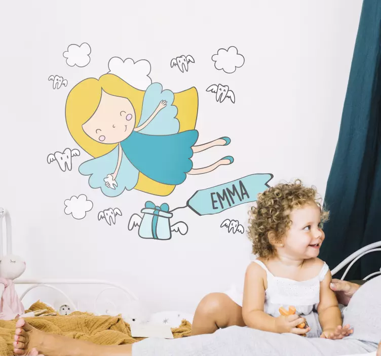 Keijun lentävä lahja seinätarra lastenhuone - Tenstickers