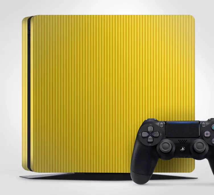 Keltainen väri raidoilla PS4 skin - Tenstickers