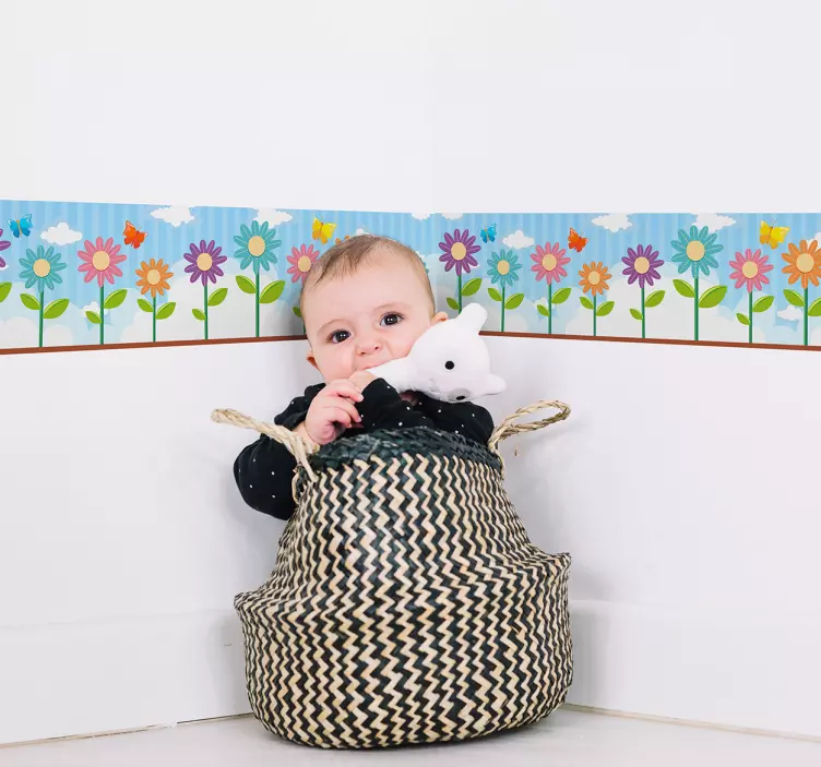 Keväinen kukka koristereunus - Tenstickers