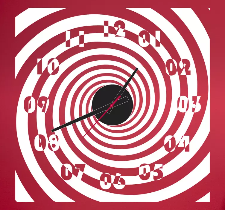 Kierre illuusio seinäkello tarra - Tenstickers