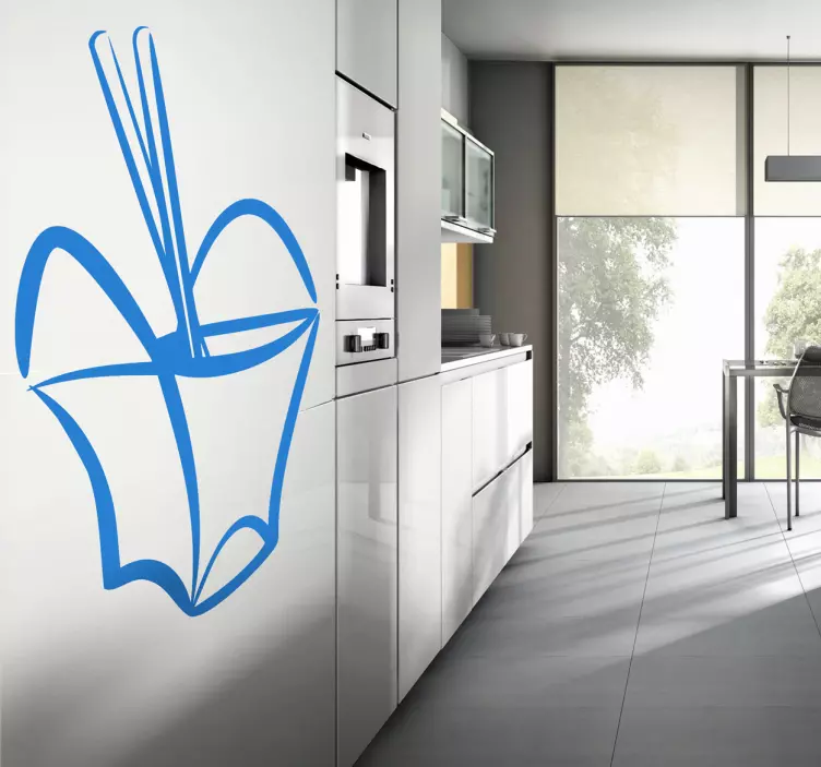 Kiinalainen take box -seinä tarra - Tenstickers