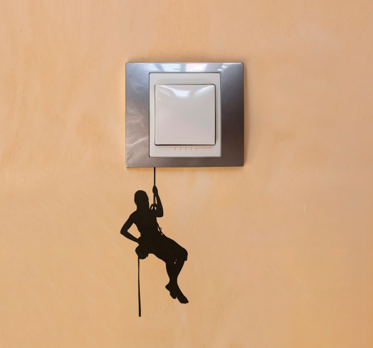 Kiipeilijä kytkimessä extreme tarra - Tenstickers