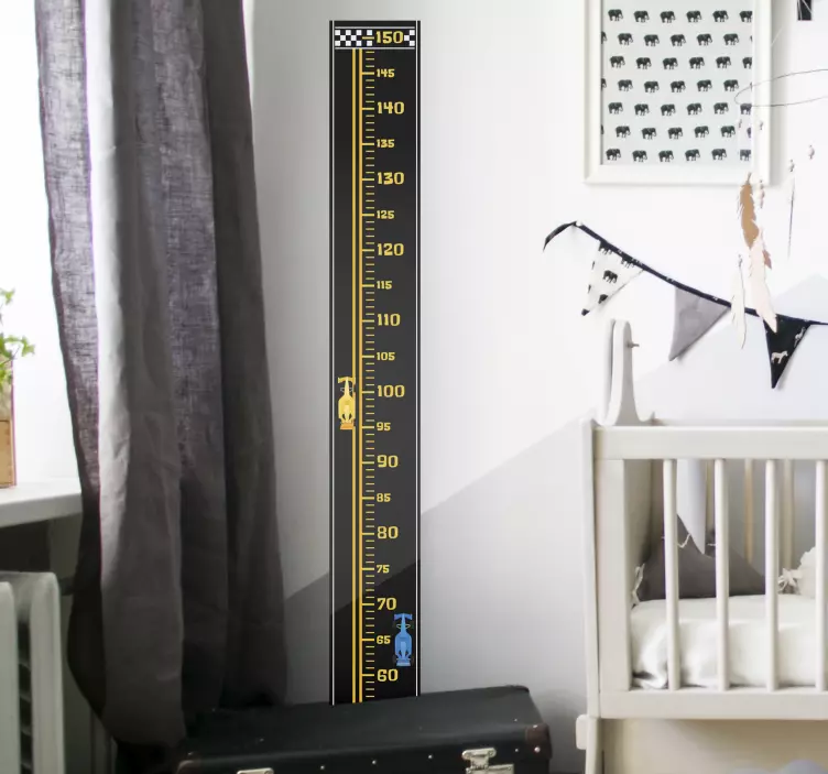 Kilparadan korkeuskartan korkeuskartta tarra - Tenstickers