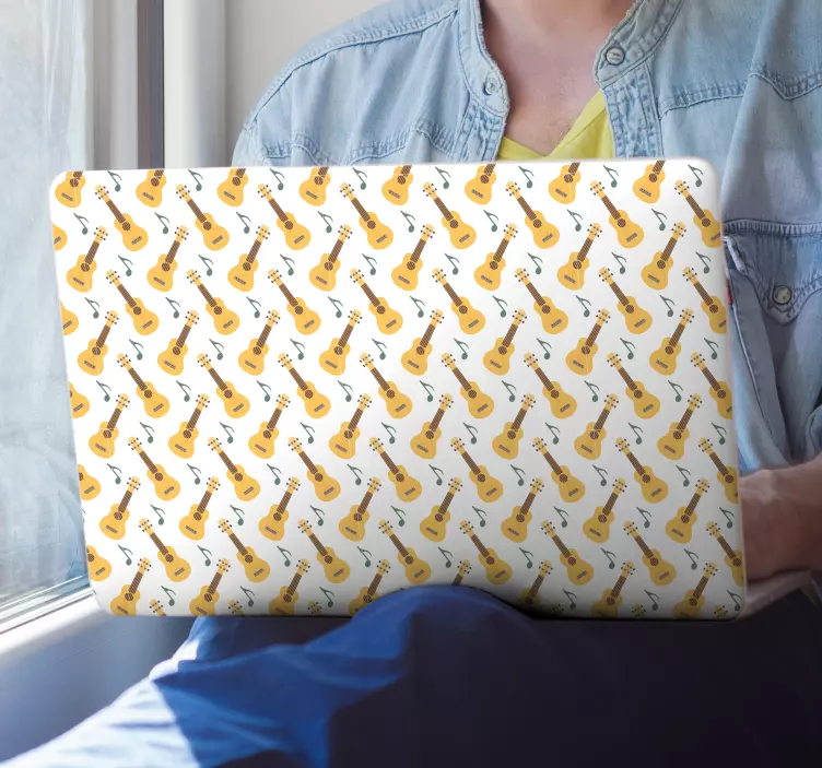 Kitara ja nuotit Läppäritarra - Tenstickers